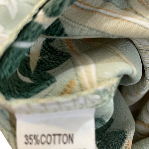 CBR green floral V-neck faux wrap maxi dress size small - Picture 14 of 15